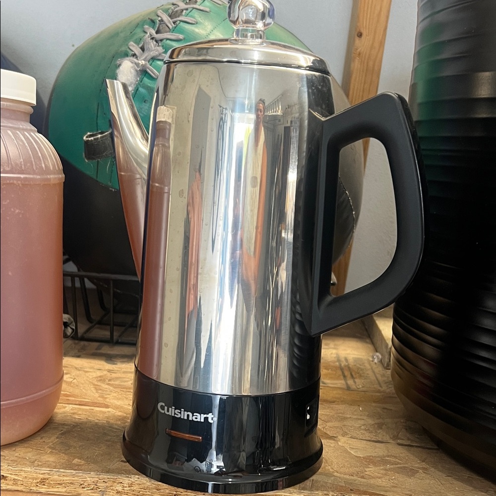 Cuisinart Silver Coffee Percolator with Black Handle